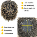 Synthetic Dreadlock Braided Half Wig Black Brown Blonde Grey Soft Faux Locs Natural Style Cosplay Costume Party Daily Anime Wigs