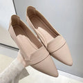 Loafers Ladies Summer Footwear Office Shoes for Women 2025 Pointed Toe Low Heel Elegant A Korean Style High Quality Shoe Spring