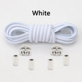 Oval Elastic Shoelace Metal Buckle Laces Unisex Quick-On/Off Shoelaces for Sneakers and Boots 1Pair/2Pair