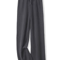 100% Merino Wool Pants Women Autumn Winter Casual Wide Leg Trousers Middle Seam Style Knitted Cashmere Soft Lace-up Trendy Pants