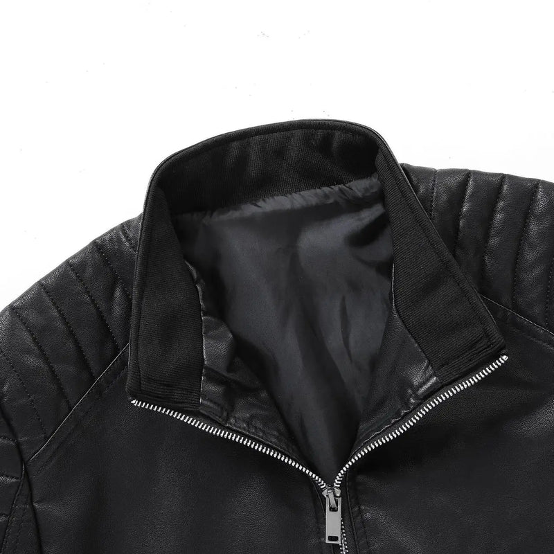 Men Coats Faux Leather Jackets Stand Collar Pu Coat Zipper Work Y2k Streetwear Jacket Zipper Outerwear Motorcycle 2026 Spring