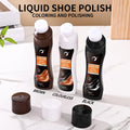 1pcs Liquid Shoe Polish with Brush Head,Available in Three Colors Neutral Brown Black Leather Care Cleaning Liquid Shoe Polish
