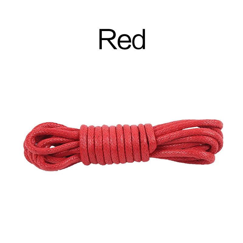 70/90/120/150/160CM Waxed Cotton Round Shoe laces Leather Shoes lace Waterproof ShoeLaces Men Boots Shoelace Shoestring