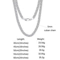 ORSA JEWELS 100% 925 Sterling Silver Link Chain Necklaces Minimalism Snake/Paperclip/Box/Figaro/Chopin/Cuban Chains 40-60cm