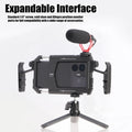 FOTGA Universal Smartphone Metal Cage Video Rig Handles Stabilizer Vlogging Live Broadcast Mobile Phone Bracket Kit Videomaker
