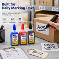 15ml 45mm Oil-Based Marker Refill Ink Cap off Feature Blue Red Black Color up to 72 Hours Durability for Business Supplies