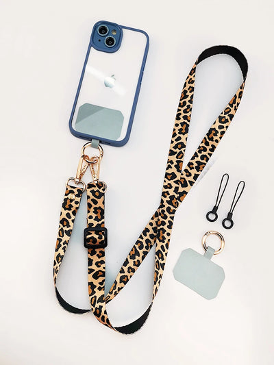 Leopard Print Crossbody Cell Phone Lanyard Strap Neck | SAMAG