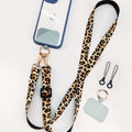Leopard Print Crossbody Cell Phone Lanyard Strap Neck Cord Mobile phone Lanyards Chain With Universal Gasket for All Phone Case