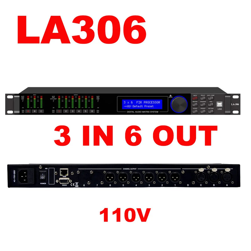Professional DSP Audio Processor LA408 8 Channel 192kHz 32-bit 110dB SNR FIR PEQ GEQ for Studio Live Sound Recording Paulkitson