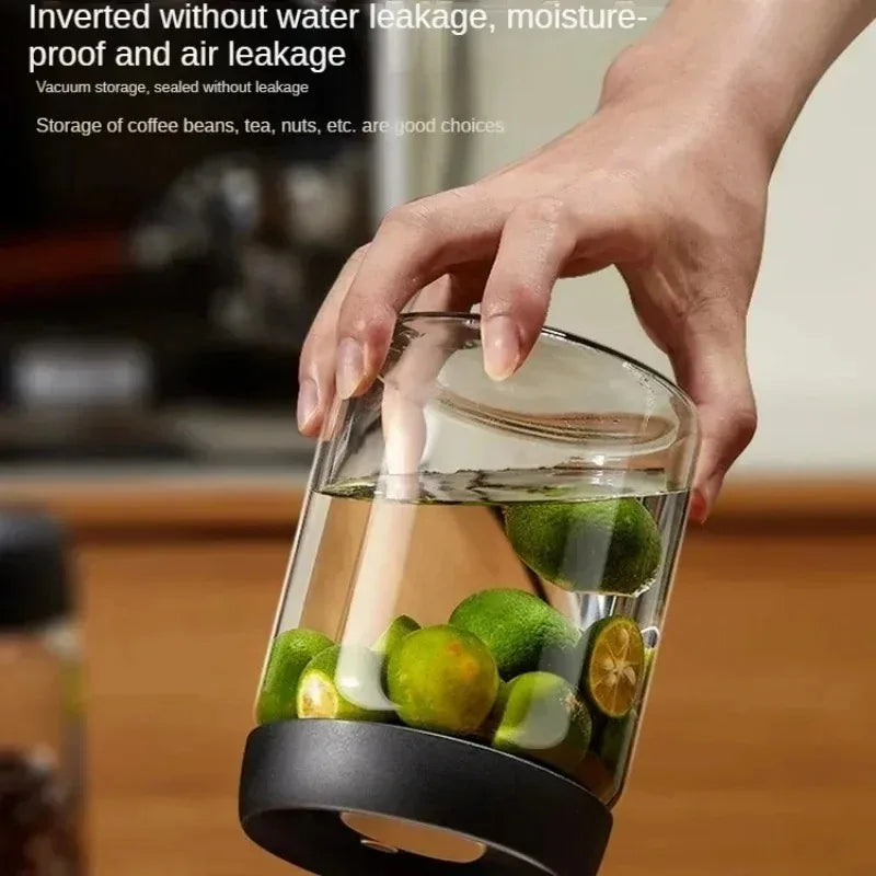 Manual Vacuum Sealed Coffee Jar High Borosilicate Glass - Visuel 6 | SAMAG