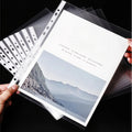 50/100pcs Clear A4 Plastic File Folders - 11-Hole 3-Ring Binder Compatible, Durable PP Document Sleeves for Office, School, Home
