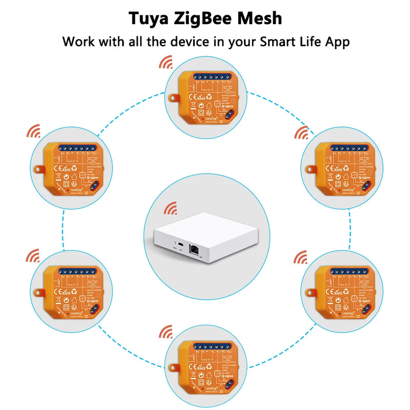 LoraTap ZigBee Shutter Switch Module Electric Motorized Curtain Blind Tuya Smart Life Roller Voice Control by Alexa Google Home