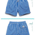 Striped Men Casual Shorts Beach Pants Board Short Quick Dry Sports Trunk Summer Seaside Beachwear Loose Homewear Sleeping Pajama
