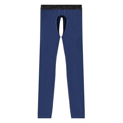 Men's Open Fly Breathable Cotton Thermal Long Johns Royal | SAMAG