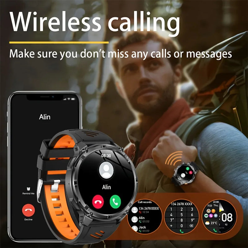 2026 New 1100mah AMOLED Smart Watch Men 170+Sport Fitness LED Flashlight IP69 Waterproof Bluetooth call GPS track Smartwatch iOS
