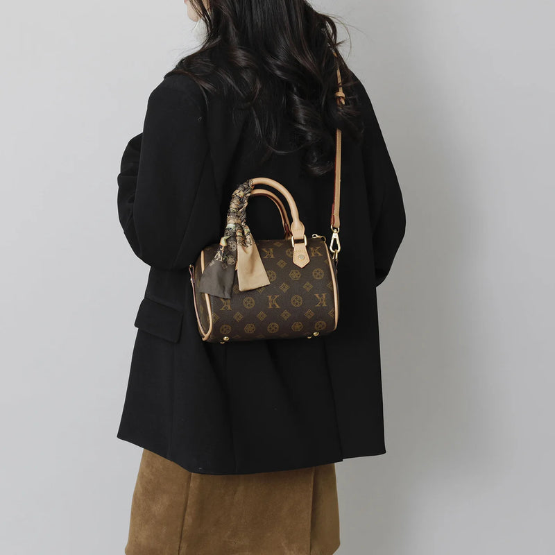 Premium Boston bag pillow bag women's retro European station crossbody texture shoulder crossbody bag