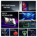 Android 15 tablet, 10.1-inch tablet, 8GB + 256GB, expandable, 2-in-1 tablet with keyboard, protective case, stylus, octa-core