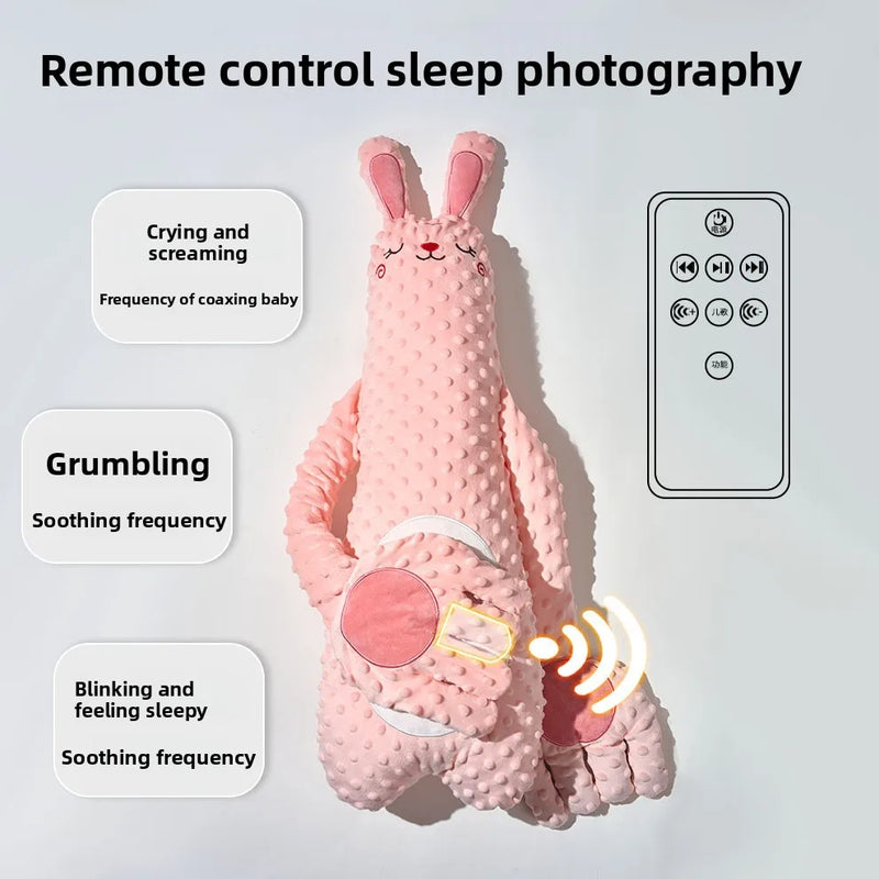Cartoon Baby Soothing Pillow Remote Control Music Tapping Soothes Palm Pillow Baby Sleeping Pillow for Newborn Patting Doll