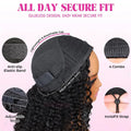 Burmese Curly 3 IN 1 Half Wigs Human Hair Wig Glueless Wigs Ready to Wear Half Wig Drawstring Clip Burmese Curly Hair Half Wig