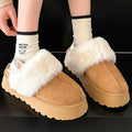 New Fashion Solid Color Suede Women's Slippers Brand Designer 2025 Winter Women's High Quality Home Warm Snow Boots Selling
