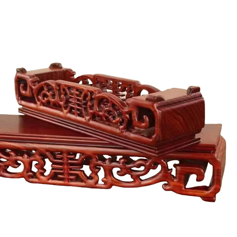 Decorative Wooden Plant Shelf Desktop Flower Pot Sorting Table Bonsai Display Stand Log Holder Standing Flower Base Pedestal