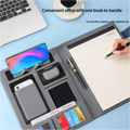 A4 Multifunctional Meeting Folder | Leather - like Finish. Organize Phone, Cards & Notes. Ideal for Business & Productivity!