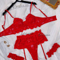 Lingerie Set Transparent Bra Set Hot Erotic Sexy Costumes Solid Color Underwear Seamless Bra Thong Garters Sexy Lingerie Sets