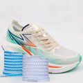Multicolor Track Anti-slip Serrated Shoelaces Canvas Black White Runing Shoes laces Women Men Sport Casual Net Shoes Shoelaces