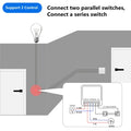 16A Wifi Mini Smart DIY Light Switch Works with Tuya Smart Life APP 2 Way Wireless Control Smart Home Alexa Alice Google Home