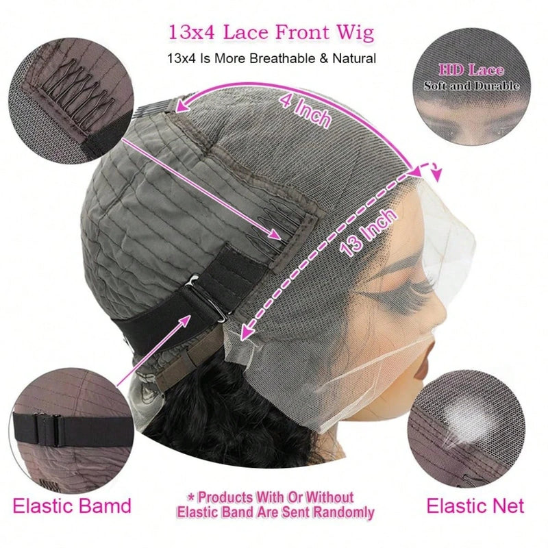 42inch 13x4 13x6 Deep Curly Lace Frontal Wig 250% Density Human Hair Pre Plucked Brazilian Human Hair Wigs For Women