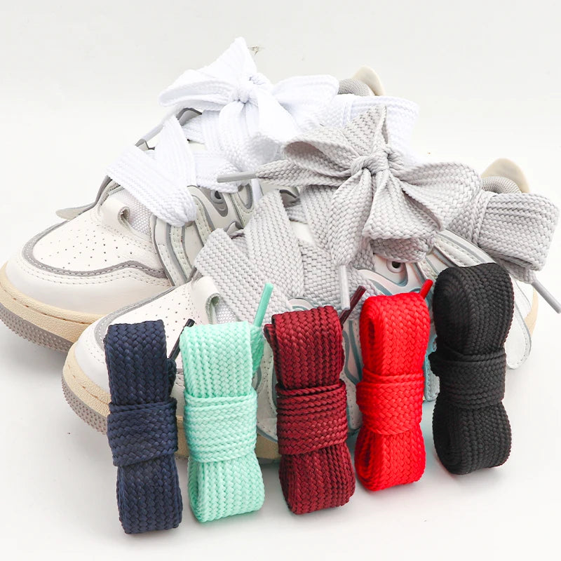 New 1Pair 100/120/140/160CM 2.5cm Wider Laces for Shoes New Sneakers Flat Shoelaces Fashion Rope Shoelace Shoes Accessories