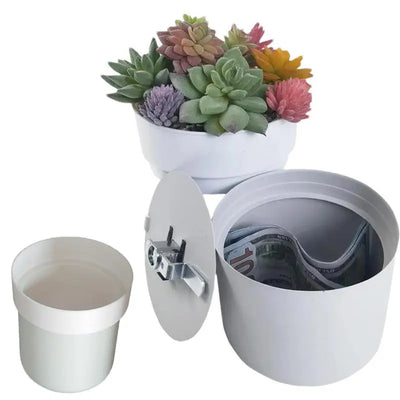 Flower Pot Diversion Safe Money Stash Secret Spare Key Hider Compartment Storage Box With Lock For | SAMAG