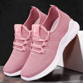 2026 Spring and Autumn Fashionable Solid Color Breathable Round Toe Sneakers Casual and Comfortable Thick-soled Women's Shoes