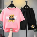 Fashion Letter Bear Print Children Summer Clothing - View 8 | SAMAG