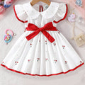 2025 Summer New Girls Infant Floral Print Dress Breathable Baby Princess Dress 0-3 Years Cool Short Sleeve Outfit