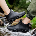 Men's Ankle Rain Boots Outdoor Waterproof  Men Rain Shoes Anti-Slip Wear-resistant Men Kitchen Water Shoes Fishing Rubber Shoes