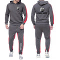 Spring Autumn CAN - AM BRP Logo Print Casual Long Sleeve Hoodies+Jogger Sweatpants Suit Men's Solid Color - View 8 | SAMAG