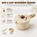 2.3L Multipurpose Microwave Pressure Cooker Rice Cooker Food Grade Steamer Pot Healthy Soups Stews Fast Cooking Kitchen Cookware