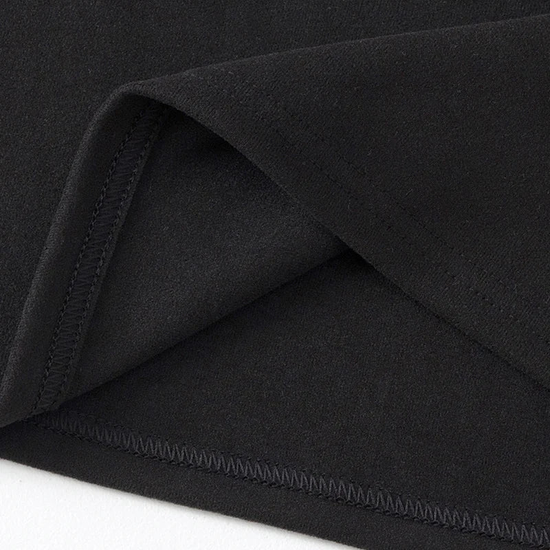 2-piece Autumn And Winter Men's Black Casual Warm Underwear Set Large Comfortable Round Neck Sports Fitness Base Shirt Sleepwear
