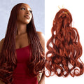 French Curly Crochet Braiding Hair Synthetic Loose Wave Ombre Braids Hair for Women  Spiral Curls Pre Stretched Hair Extensions