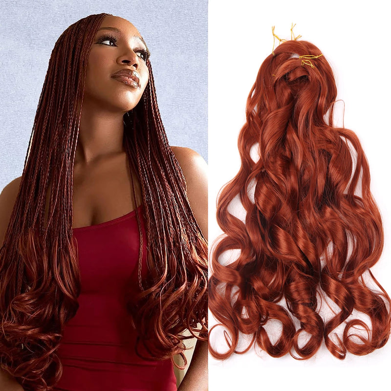 French Curly Crochet Braiding Hair Synthetic Loose Wave Ombre Braids Hair for Women  Spiral Curls Pre Stretched Hair Extensions