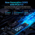 KTHIN K8 Mini PC Desktop Computer AMD Ryzen7 H 255 4.9GHz FP8 (Upgraded 8745HS) Support Oculink Dual DDR5 WIFI6 BT5.2 Gaming PC