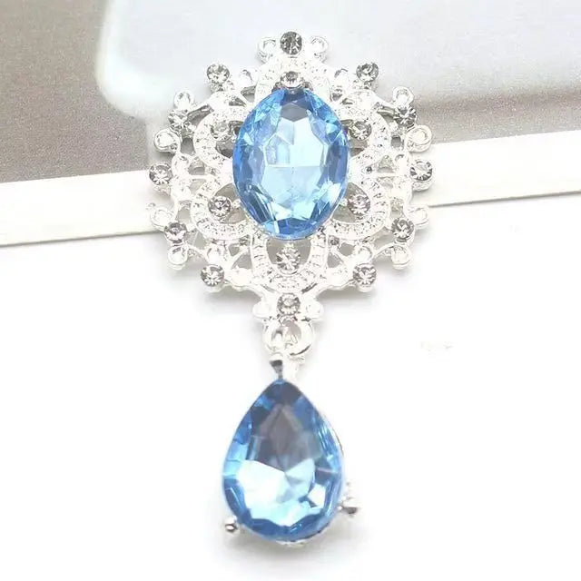 New 25 * 45 mm Alloy Flower Board Rhinestone Pendant DIY - View 12 | SAMAG