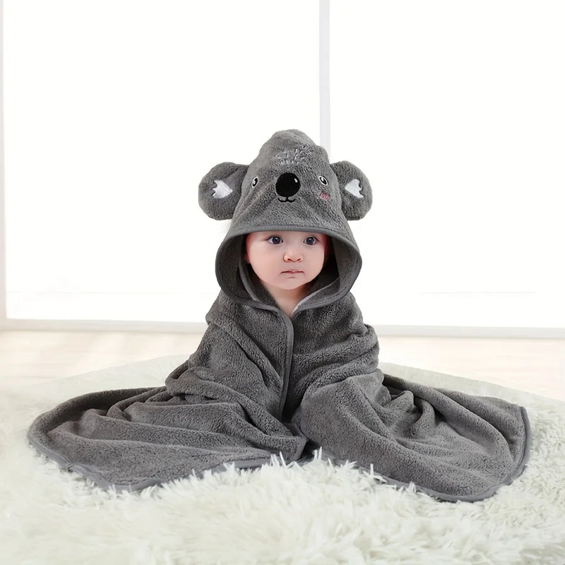 Children's Coral Fleece Bath Towel, Multi-Purpose Large Bath Towel, Newborn Baby Wrap, Beach Towel, Baby Hooded Bath Towel, Bath Towel for Older Children, Swimming, Soft Quick-Drying Towel, Suitable for Both Boys and Girls