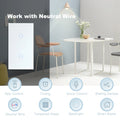 BSEED WIFI Double Light Switches 2/4/6 Gang 1/2/3 Way Wireless Touch Sensor Wall Switches Google Alexa Smart Life App Control