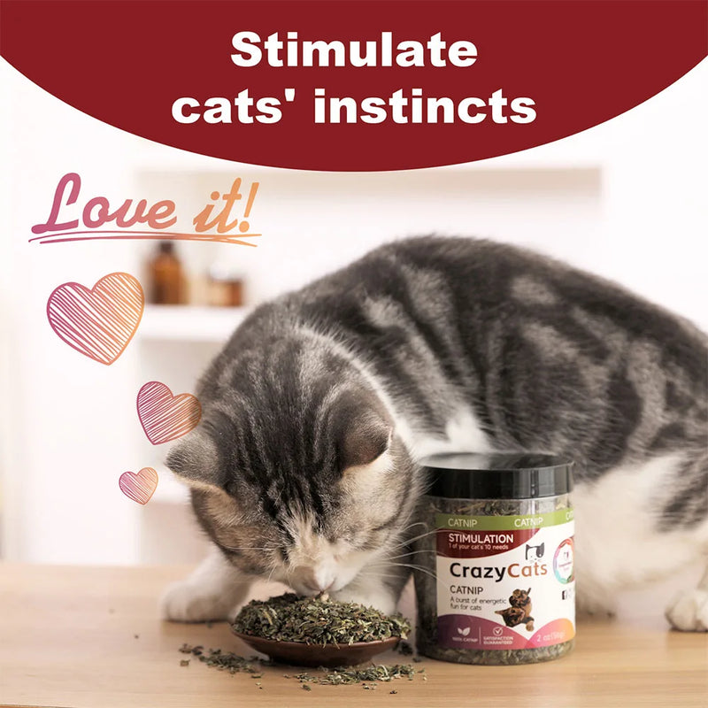 Pet's Cat Premium Catnip-56g Jar of High Potency Catnip,100% Natural & Chemical-Free,Safe for All Cat Ages