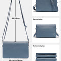 Zency New Soft Plain Color Leather Bag Multiple Pockets Women's Bag Genuine Leather Shoulder Crossbody Versatile Commuting Bag