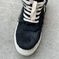 Ro Luxury Men Ankle Boot Black Horsehair Boots Women Sneaker Horse Hair High Top Shoe  Casual Shoes Zipper Sneakers