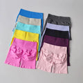 Women's High-Waisted Yoga Sports Shorts Summer Stretch Hip-Lifting Abdominal-Tightening Fitness Three-Part Shorts