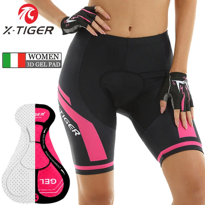 X - TIGER Women Cycling Shorts 5D Gel Padded Shockproof MTB | SAMAG